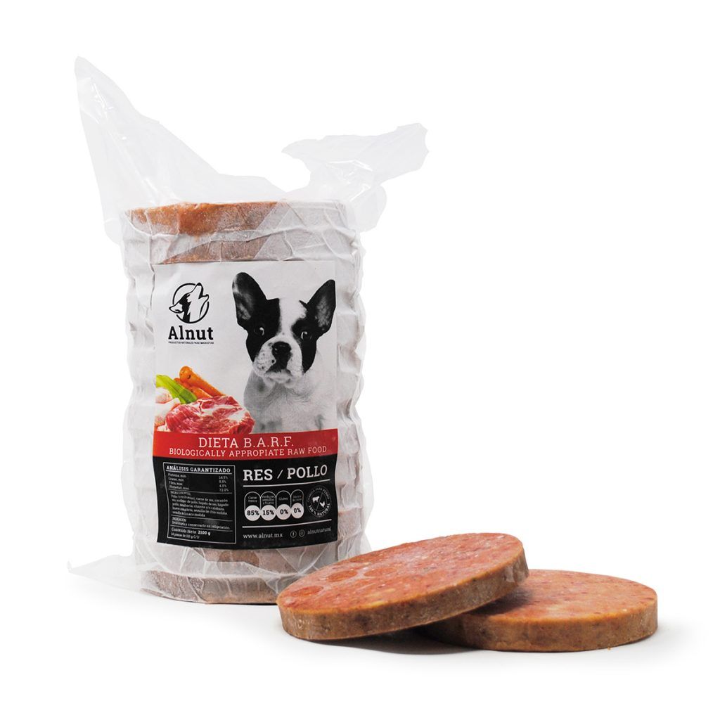 Alimento para Perro BARF Dieta Mixta (Res/Pollo) 2.10kg – Alnut